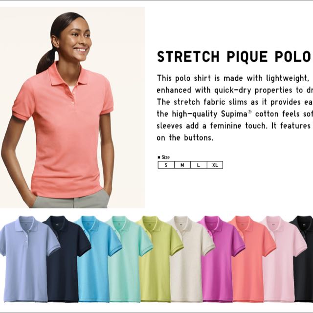 Uniqlo Drifit Polo Shirt, Women's 