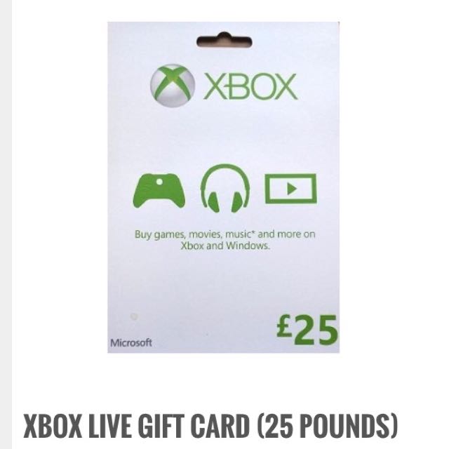 25 pound xbox gift card
