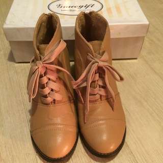Grace Gift 高跟短靴