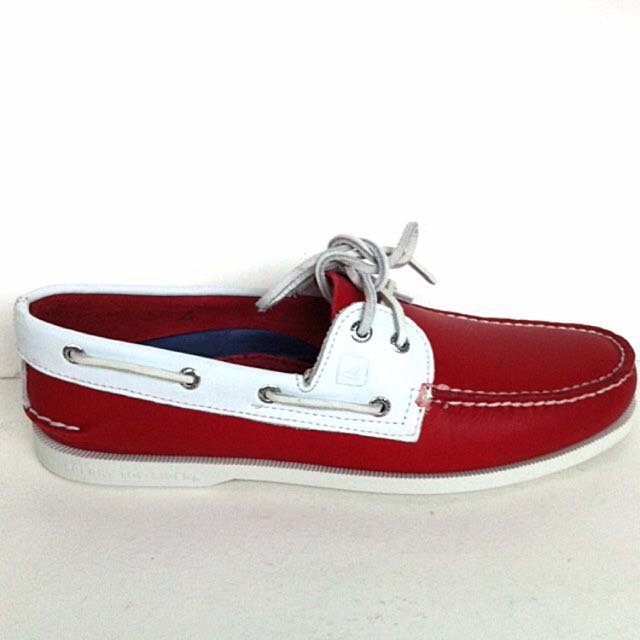 BNIB Sperry Top Sider Red white