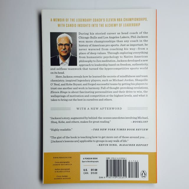 Eleven Rings The Soul Of Success By Phil Jackson Books