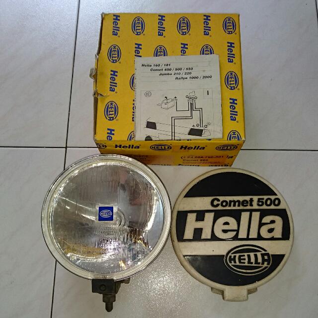 Hella Comet 500 - Clear Lens, Motorcycles, Motorcycle Accessories on ...