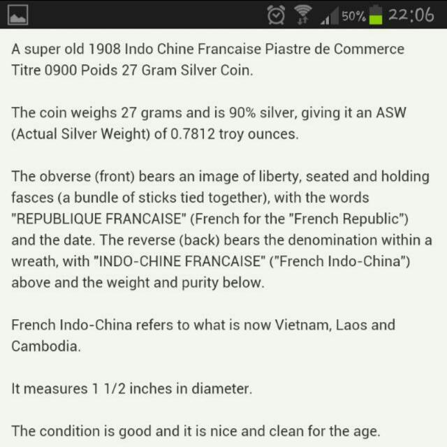 Old Coin (Category: Currency) located in Singapore. Submitted by aceaceizack (Listing ID 42299607, Image 4). Description: .