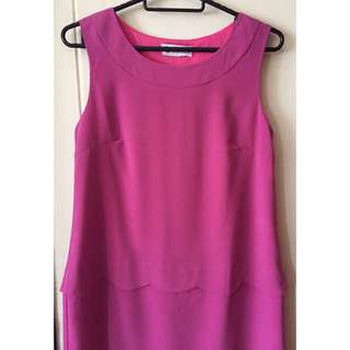 BN Her Velvet Vase - Pink Shift Dress