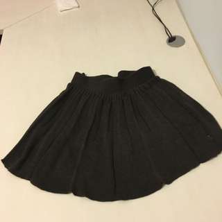 墨綠色毛料短裙