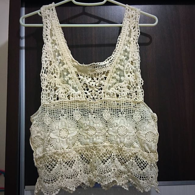 Crochet Throw Over, Women's Fashion, Tops, Blouses on Carousell