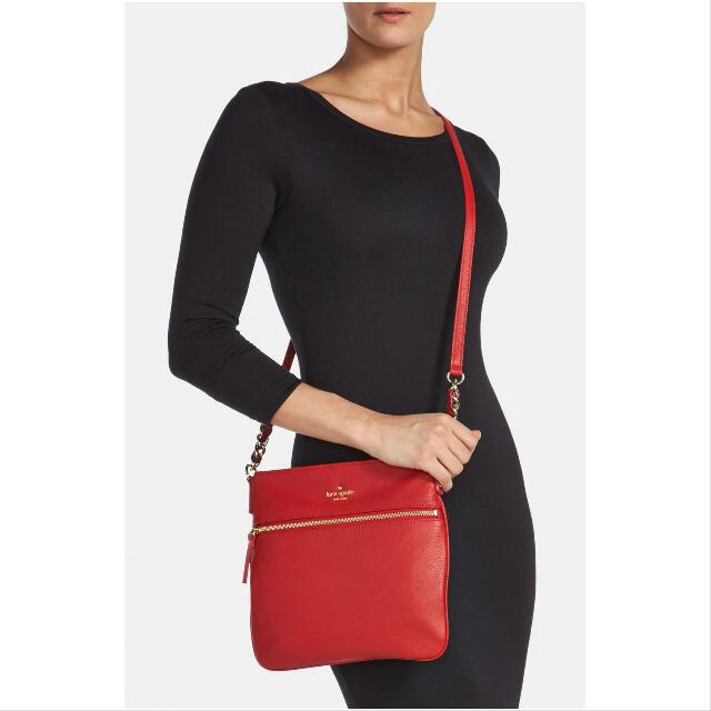 Cobble hill calfskin leather crossbody shop bag