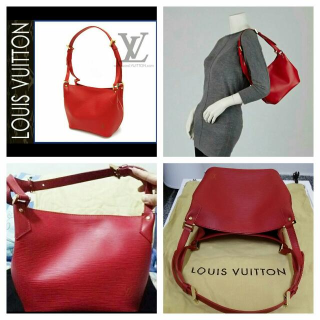 Louis Vuitton Red Epi Leather MANDARA PM Shoulder Bag
