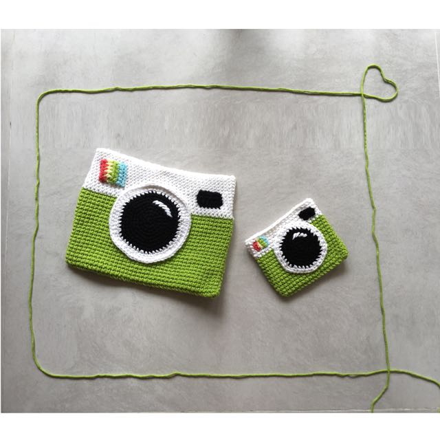 crochet camera bag