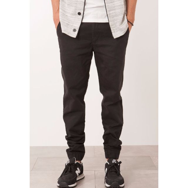 ELWOOD Chino Joggers Slim Fit Tapered Black Khaki SIZE 34 Men s