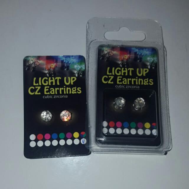 light up cz earrings