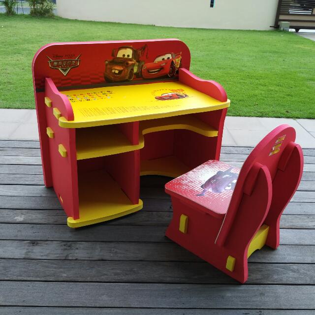 Lightning Mcqueen Table And Chair Set Babies Kids On Carousell