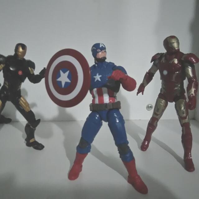 Marvel Legends Avengers Iron Man Civil War 6" Figure Loose RARE Gold-Black 