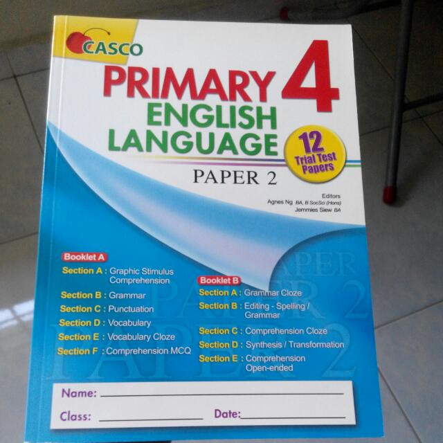 Primary 4 English Language Paper 2 Book Books Stationery - 