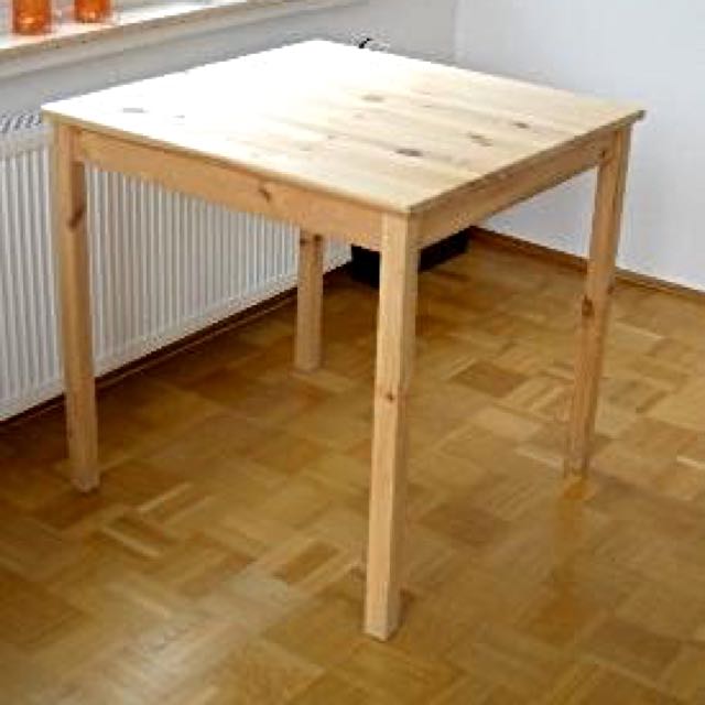 Ikea Dining Table Square Wooden Beechwood 2 Seater Pre Loved Photo
