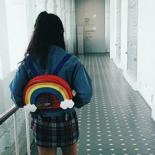 Unif store rainbow backpack