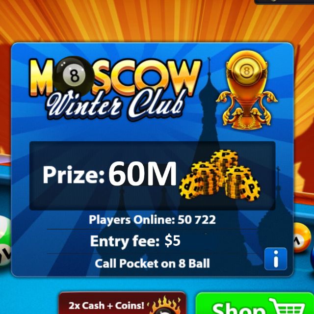 60m Coins Prize Money 8 Ball Pool Tournament Buy In Everything Else On Carousell