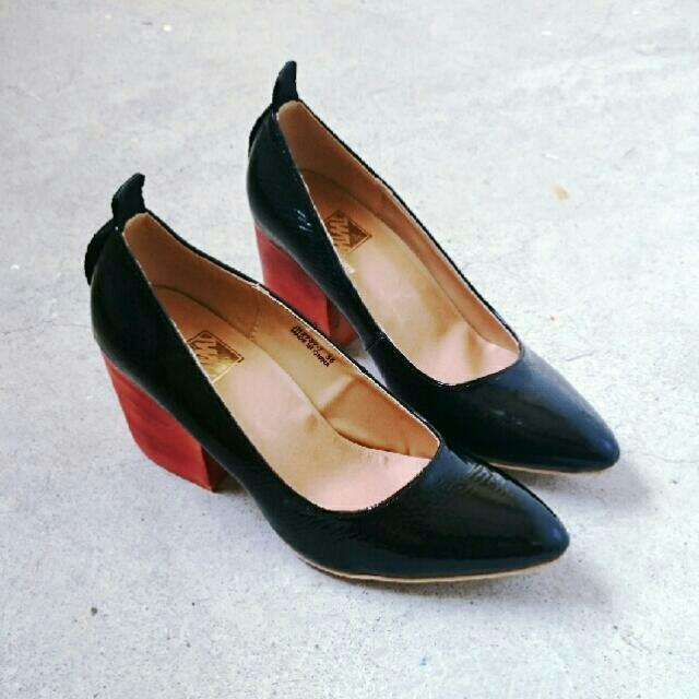 wooden block heels