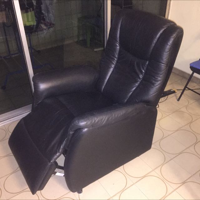 Leather Incliner Chair With Remote Control Furniture On Carousell