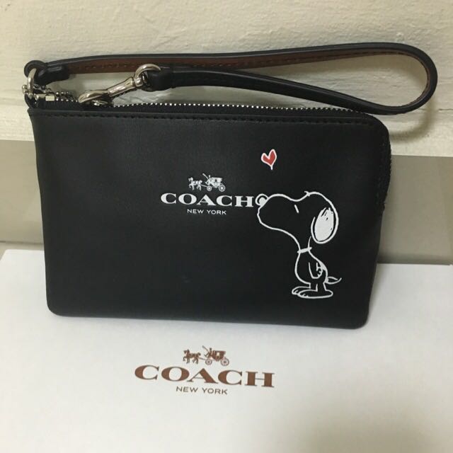 Limited Edition Peanuts Snoopy X Coach Wristlet Luxury on Carousell