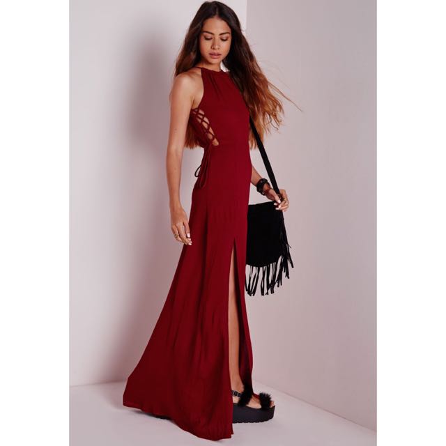 Missguided red maxi dress store