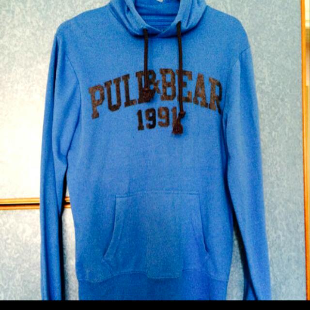 blue pull and bear hoodie