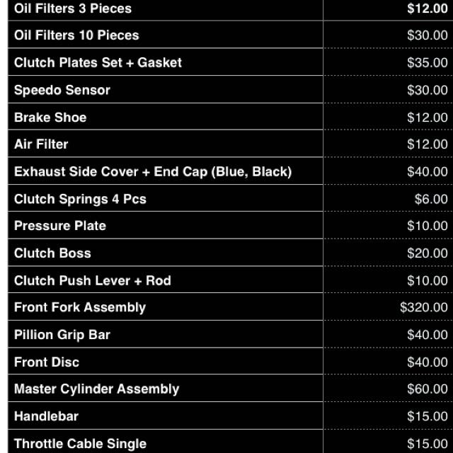 yamaha fz v2 spare parts