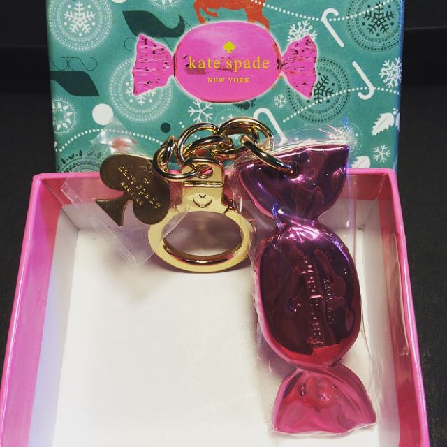 (SOLD) Authentic KATE SPADE Candy Keychain Bag Charm, Women's Fashion