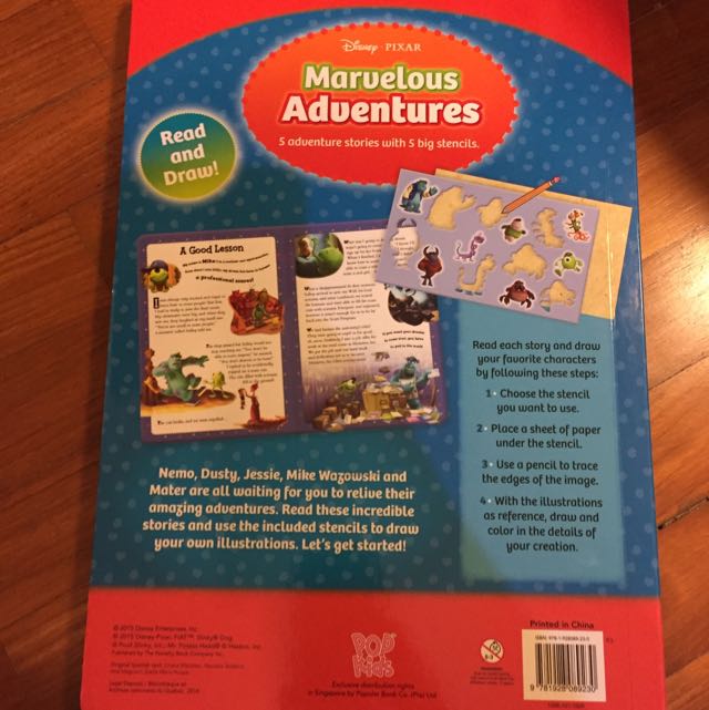 Disney Pixar Marvelous Adventures Book Books Stationery