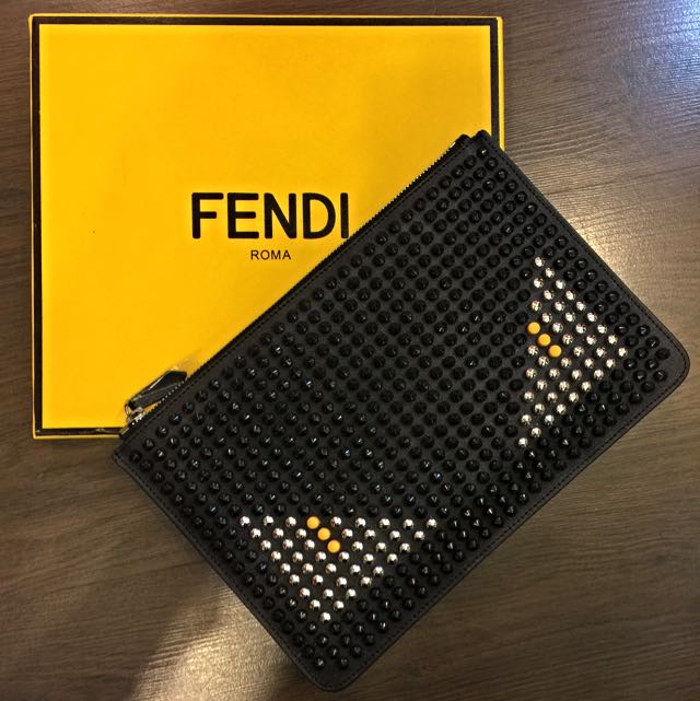 fendi eye clutch