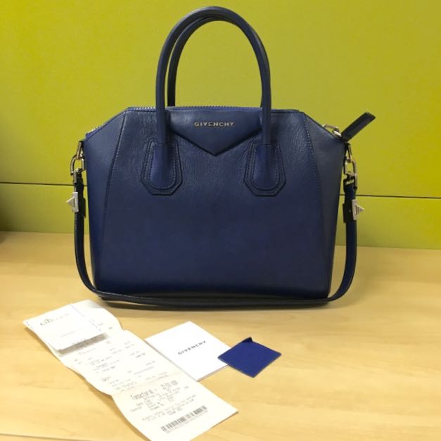 Reserved] GIVENCHY Antigona in Royal Blue SHW, Luxury on Carousell