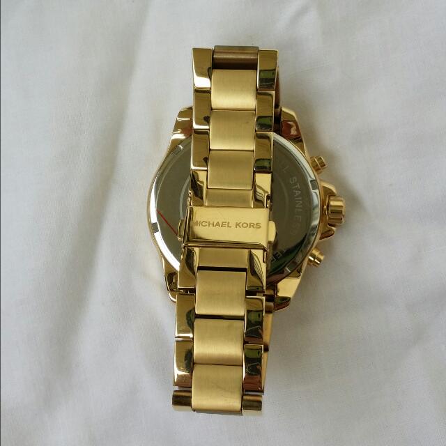Michael Kors MK 5838 Stainless Steel Black Chronograph Watch. Reserved