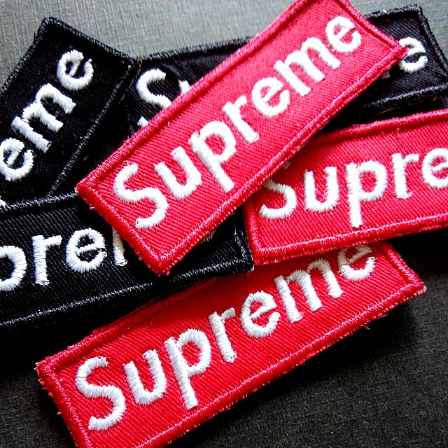 iron on supreme logo
