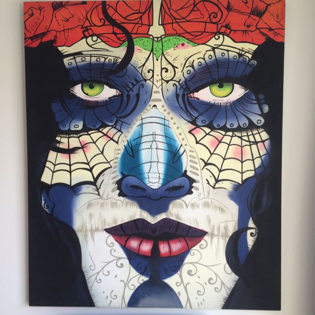 Sugar Skull Canvas Painting Design Craft Art Prints On Carousell
