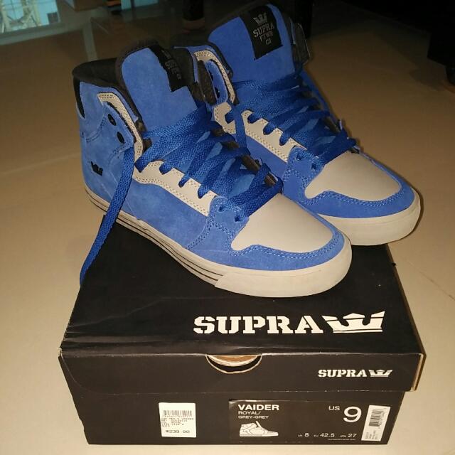 SUPRA Vaider Royal Grey Blue Shoes. Men s Fashion Footwear