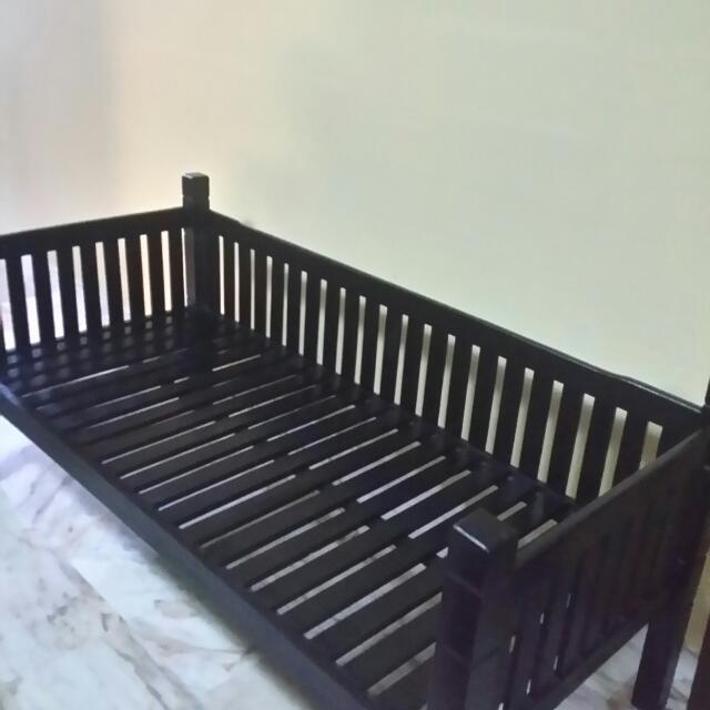 Wooden Sofa Bed Furniture Home Living Furniture Sofas on Carousell