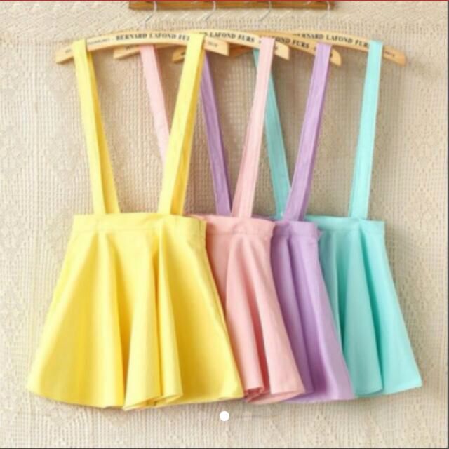 yellow suspender dress