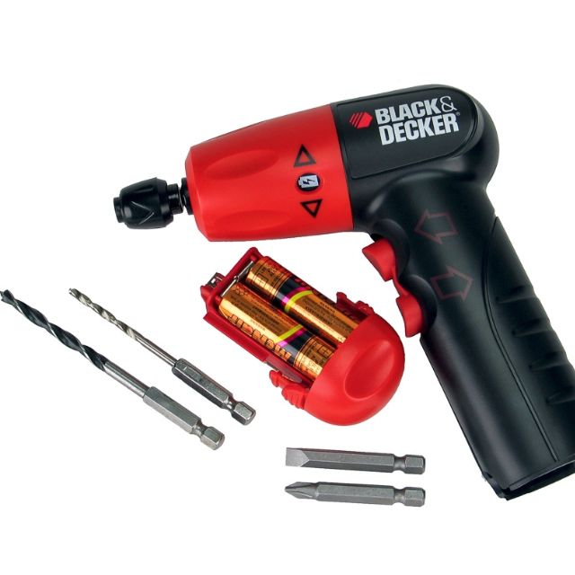 BLACK+DECKER Cordless Screwdriver, 6V, 1/4-Inch Hex (AD600)