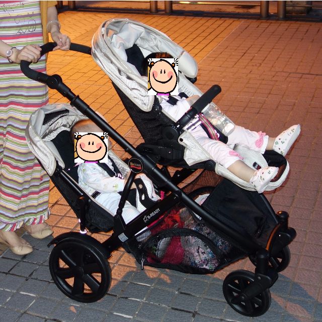 Britax B Ready tandem stroller in Champagne Gold seat fabric with Black frame. Two seats stroller double stroller Babies Kids Going Out Car Seats on Carousell