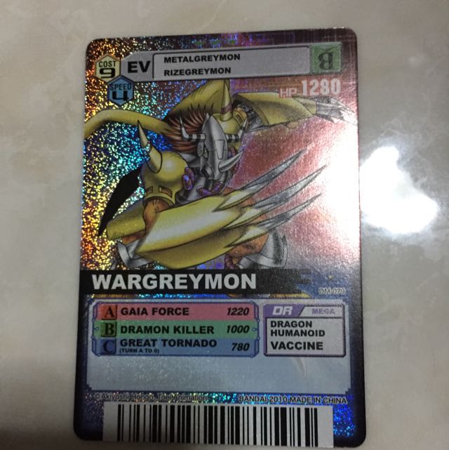 Digimon Card Game Dm 079 Wargreymon Foil Toys Games On Carousell