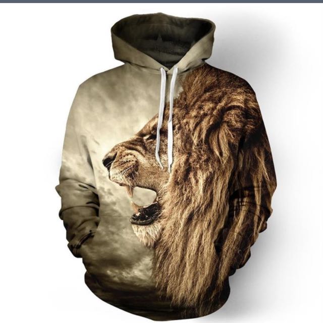 New harajuku Autumn Winter Fashion Galaxy Hoodie Sweatshirt For Men women 3D Lion Head Print Hoodie Pullover Tops Men s Fashion Coats Jackets and Outerwear on Carousell