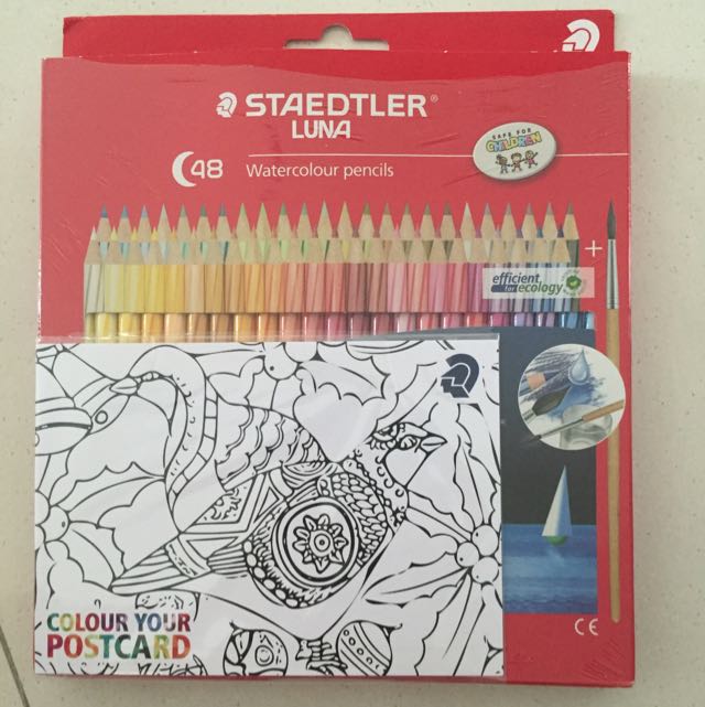 Staedtler 48 Watercolour Pencils Set Design Craft On Carousell