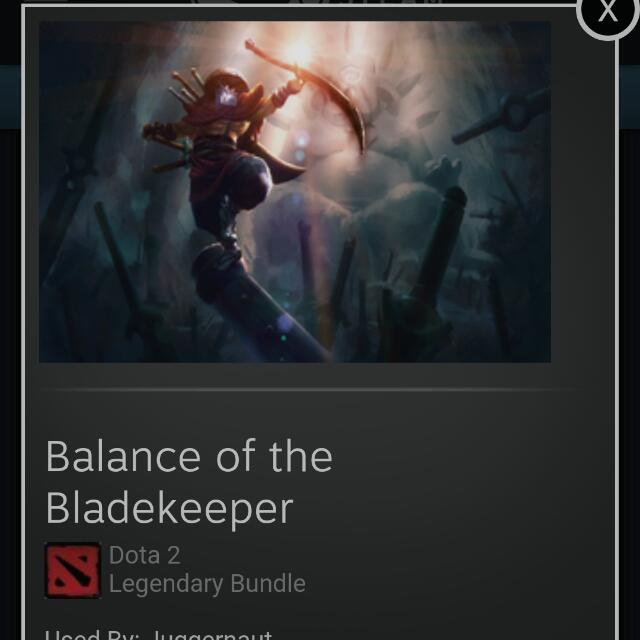 Dota 2 Balance Of The Bladekeeper Mens Fashion On Carousell