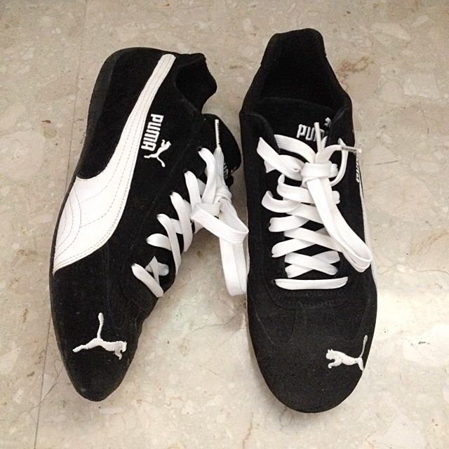 PENDING Puma Speed Cat SD Shoe In Black White Men s Fashion