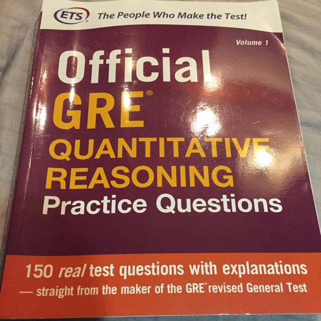 Official Gre Quantitative Reasoning Practice Qns Books Stationery Textbooks On Carousell