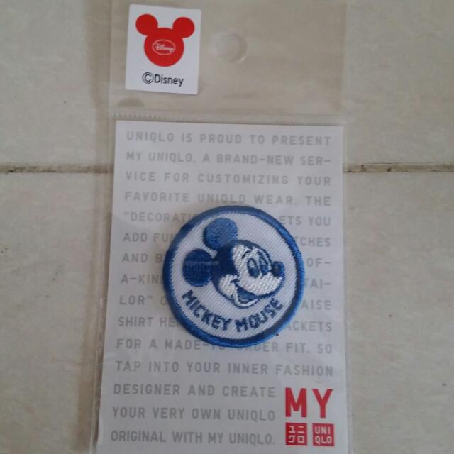 Uniqlo Mickey and Minnie Mouse Iron On Patches, Everything Else on