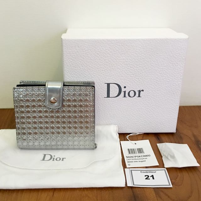 dior metallic wallet
