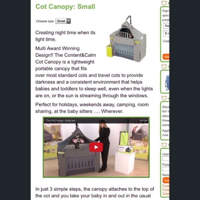 Content&Calm Cot Canopy, Babies & Kids, Baby Nursery & Kids Furniture