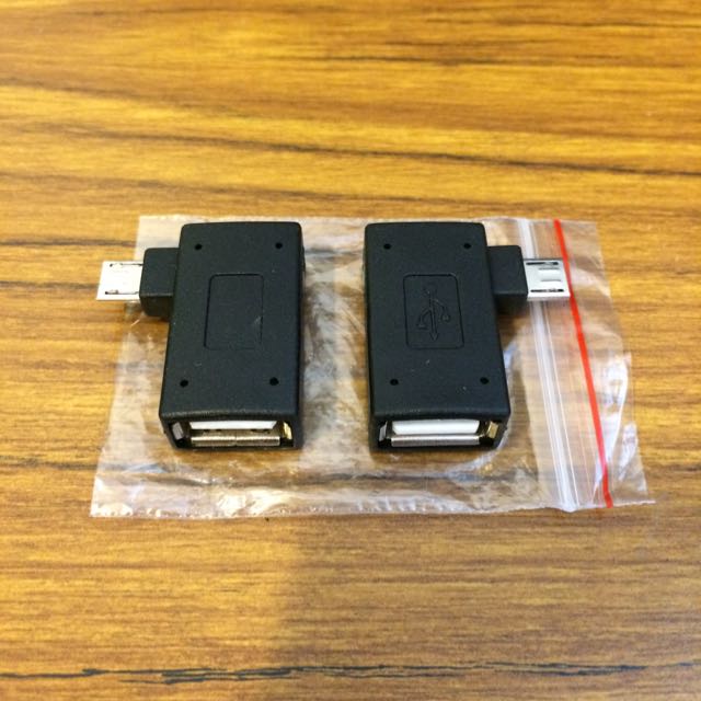 Micro USB Male To USB Female Adapter Converter 2 Types 90 Degree Right