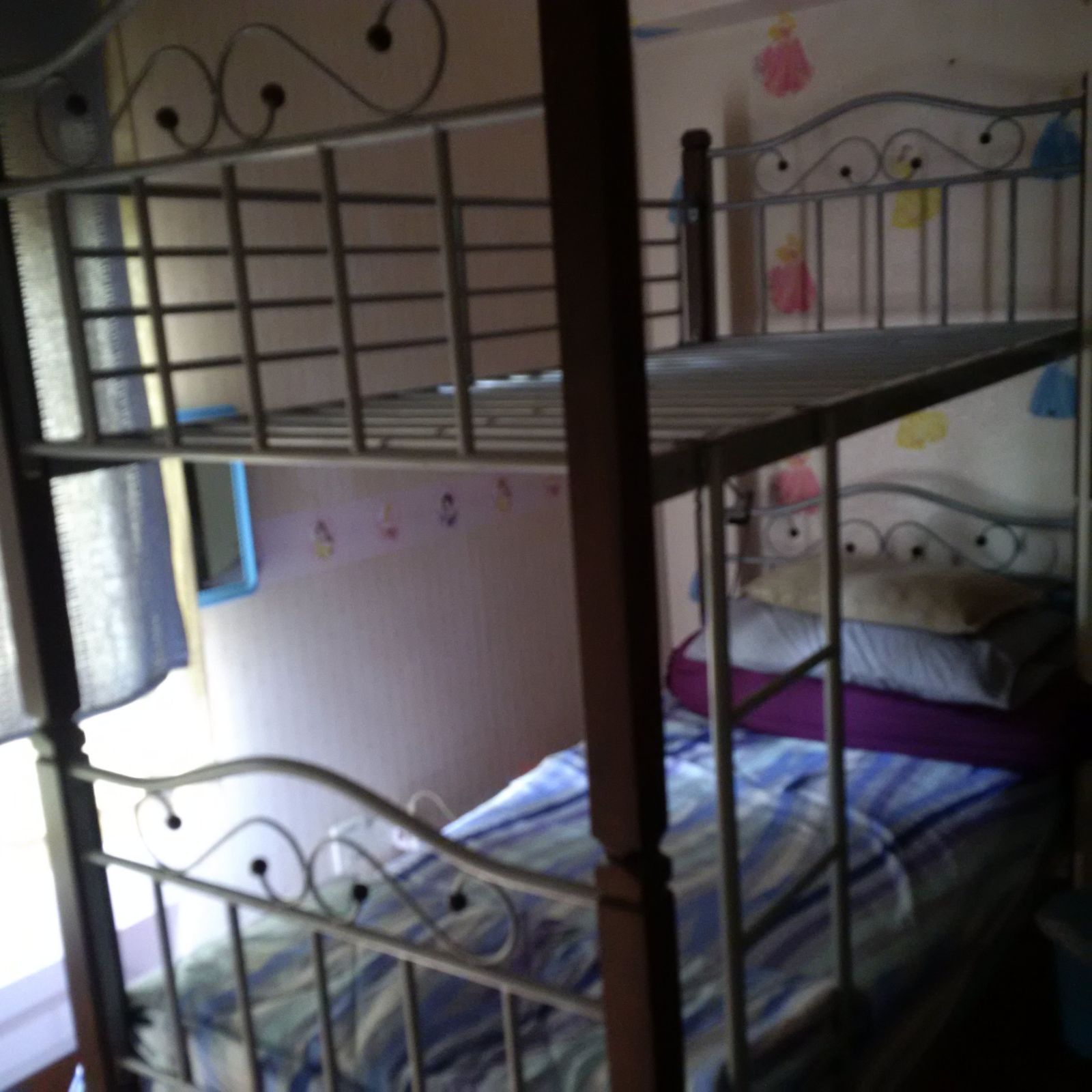 Picket & Rail Double Decker Bed, Furniture & Home Living, Furniture